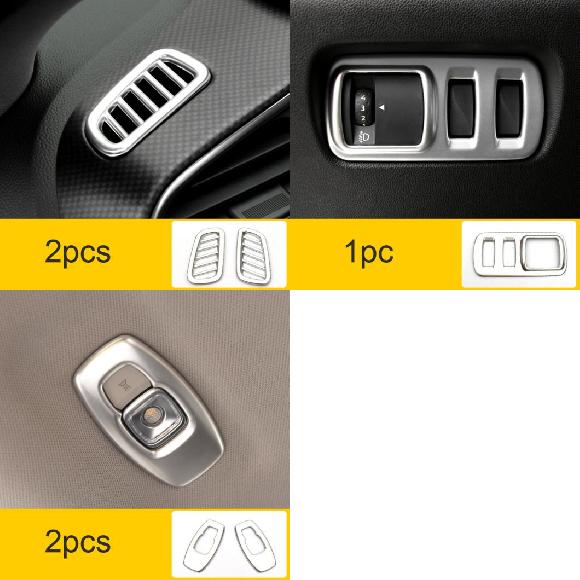 シルバー 適用: ルノー/RENAULT カジャー 2017-2019 インテリア キット 通気口 ハンドル ギア パネル 装飾 カバー タイプ1～タイプ4 AL-PP-4633 AL Interior parts for cars｜オートパーツエージェンシー2号店 10,930円