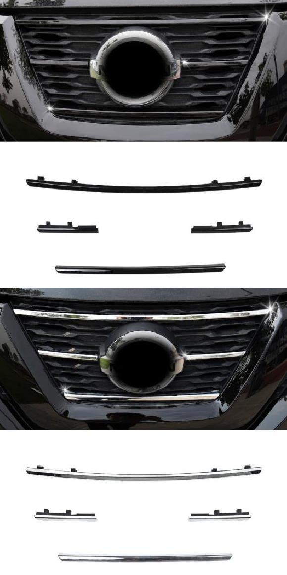 4ピース 適用: 日産 ローグ 2017-2021 X-トレイル フロント グリル 装飾 ブラック・シルバー AL-PP-4681 AL Exterior parts for cars｜オートパーツエージェンシー2号店