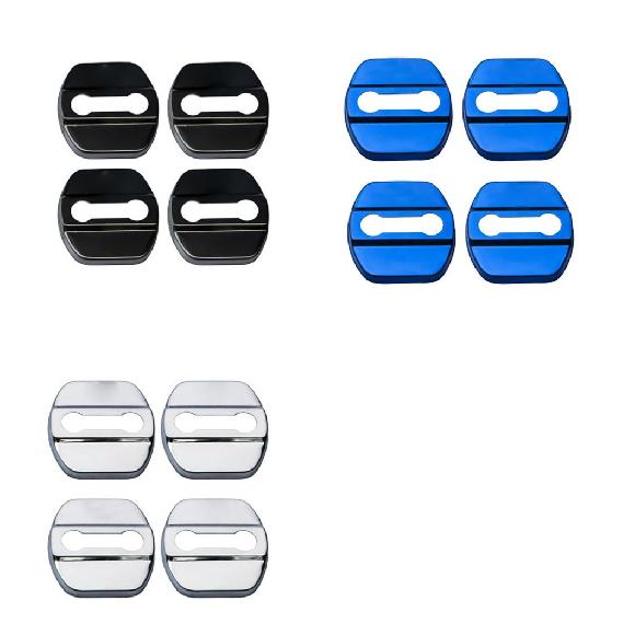 4ピース 適用: 日産 ローグ 2014-2021 X-トレイル ドア ロック 装飾 保護 カバー ブラック～シルバー AL-PP-4698 AL Interior parts for cars