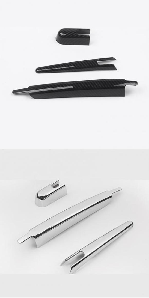 3ピース 適用: 日産 ローグ 2014-2021 X-トレイル リア ワイパー 装飾 カバー ブラック・シルバー AL-PP-4706 AL Exterior parts for cars