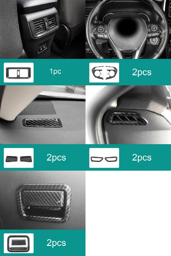 カーボンファイバー パターン 適用: トヨタ RAV4 2020-2021 右ハンドル 右ハンドル用 インテリア ギア パネル 通気口 ハンドル 装飾 カバー タイプ13~タイプ20 AL-PP-4761 AL Exterior parts for cars|オートパーツエージェンシー2号店