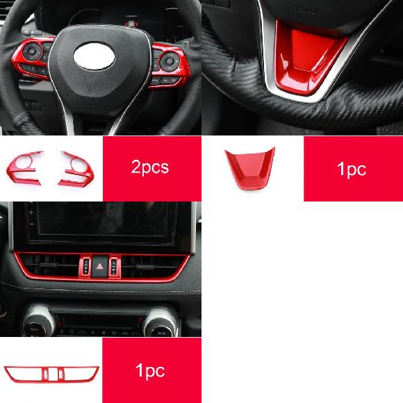 レッド 適用: トヨタ RAV4 2020-2021 ギアシフト 装飾 フレーム ドリンクホルダー ウインドウ リフター インテリア 装飾 タイプ6～タイプ8 AL-PP-4770 AL Exterior parts for cars｜オートパーツエージェンシー2号店