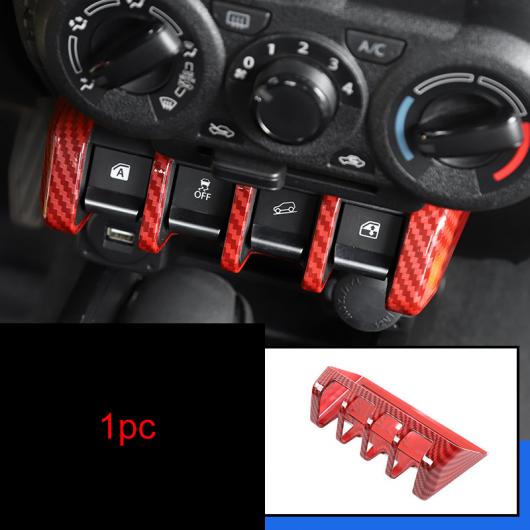 レッド カーボンファイバー 適用: スズキ ジムニー 2019-2020 JB64-JB74 セントラル コントロール 装飾 通気口 ギア パネル インテリア タイプ14 AL-PP-4894 AL Car parts
