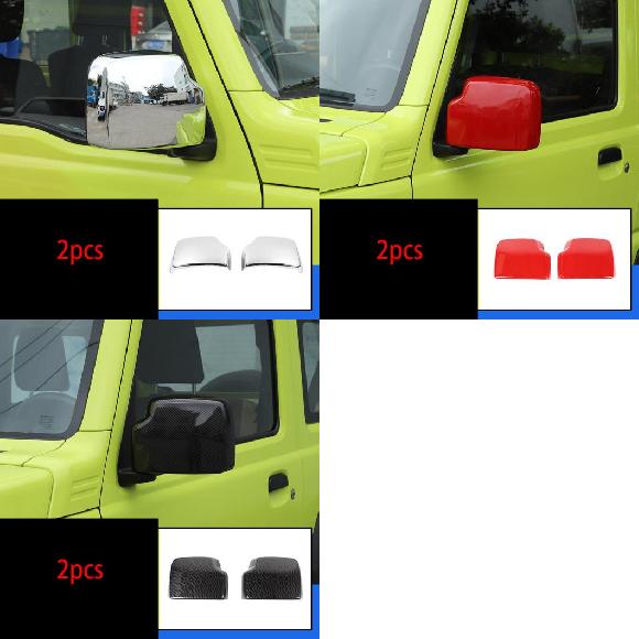 2ピース 適用: スズキ ジムニー 2019-2020 JB64-JB74 バックミラー ミラー 装飾 カバー タイプ1~タイプ3 AL-PP-4881 AL Car parts|詳細画像