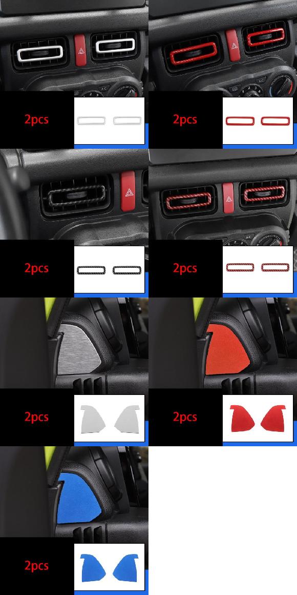 適用: スズキ ジムニー 2019-2020 JB64-JB74 エアコン吹き出し口 装飾 タイプ1~タイプ11 AL-PP-4883 AL Car parts|オートパーツエージェンシー2号店