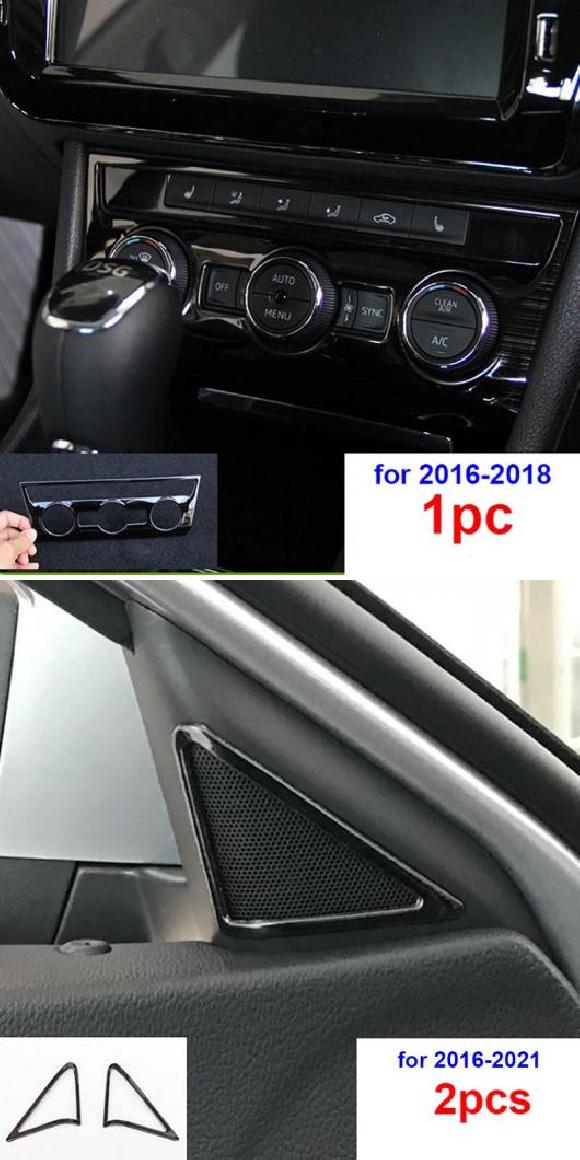 ブラック 適用: シュコダ スペルブ 2016-2017 2018 2019-2021 インテリア セントラル コントロール パネル インストルメント パネル ギア 装飾 タイプ5・タイプ7 AL-PP-4926 AL Car parts