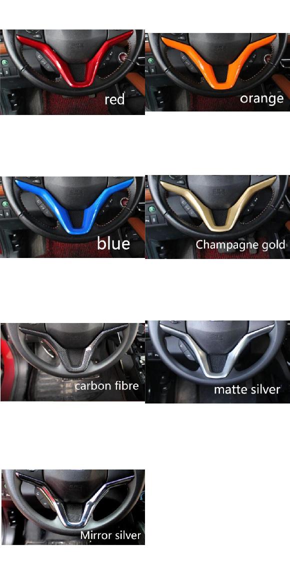 1ピース ABS 適用: ホンダ フィット ベゼル/ヴェゼル XRV ステアリング ホイール スパンコール 装飾 ストリップ ステッカー タイプ1～タイプ7 AL-PP-5228 AL Interior parts for cars