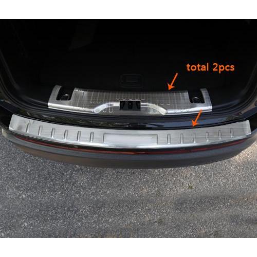 1ピース 適用: フォード/FORD エッジ 2015-2018 トランク リア ガード プレート ステンレス スチール ライトパープル AL-PP-5491 AL Exterior parts cars