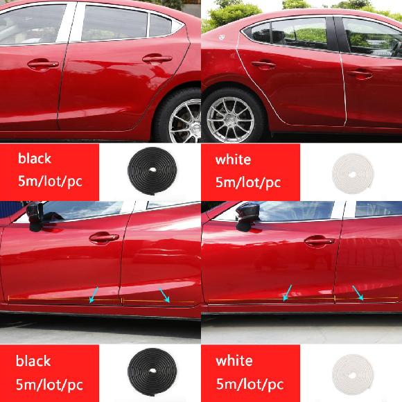 1ピース 適用: マツダ CX-5 CX-4 アテンザ ドア 衝突防止 ラバー ストリップ ストリップ 500cm AL-PP-5640 AL Interior parts for cars
