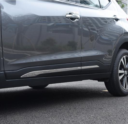 4ピース 適用: 日産 キックス 2017 ボディ トリム アンダー ドア 装飾 ブライト ストリップ AL-PP-5677 AL Exterior parts for cars