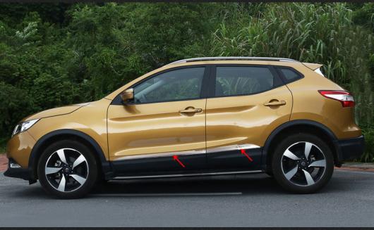 4ピース 適用: 日産 キャシュカイ 2016-2017 ワイド ボディ トリム マット ストリップ 装飾 ステッカー AL-PP-5906 AL Exterior parts for cars