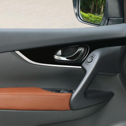 4ピース ABS 適用: 日産 キャシュカイ 2016-2017 インサイド ハンドル ブライト ストリップ 4ピース ABS AL-PP-5918 AL Interior parts for cars