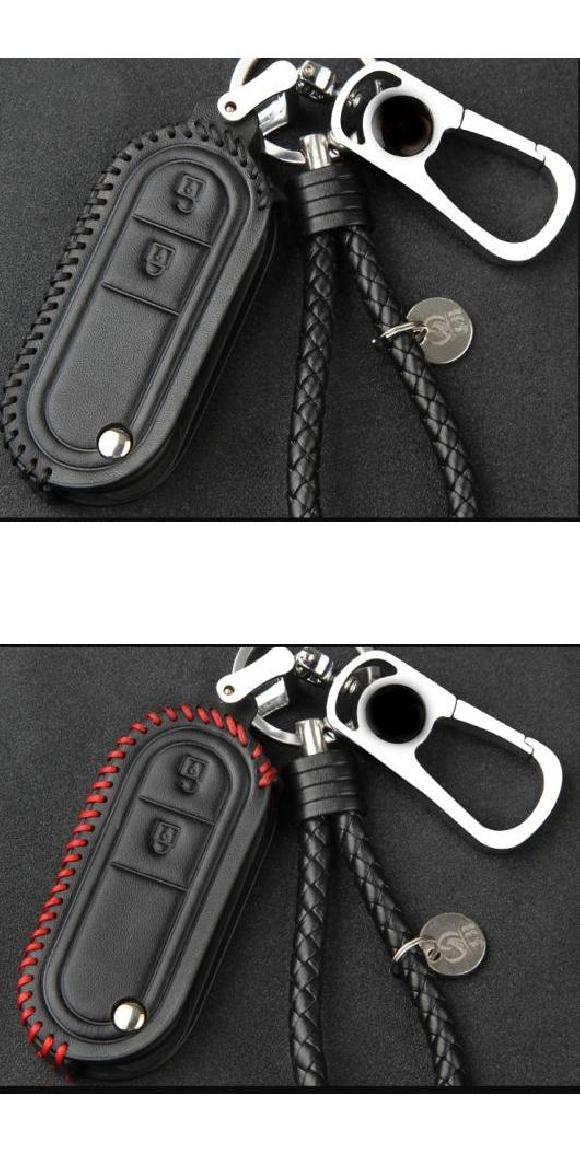 1ピース 適用: MG3 MG 3SW キー バッグ キー カバー トップ レイヤー レザー ブラック・レッド AL-PP-6121 AL Interior parts for cars