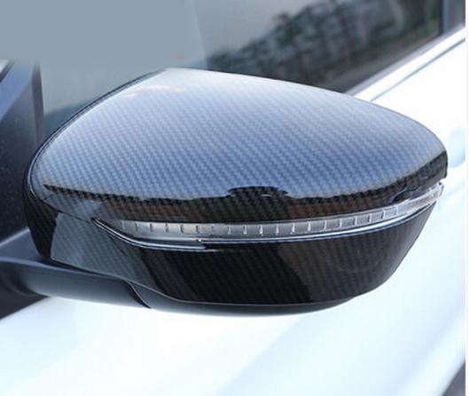 2ピース 適用: 日産 キャシュカイ 2016-2018 X-トレイル 2014-2017 バックミラー ミラー カバー 保護 カーボン ファイバー パターン AL-PP-6184 AL Exterior parts for cars