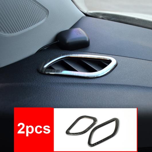 2ピース 適用: VW ポロ 2011-2017 エアコン吹き出し口 装飾 フレーム ブラック ステンレス スチール AL-PP-6620 AL Interior parts for cars