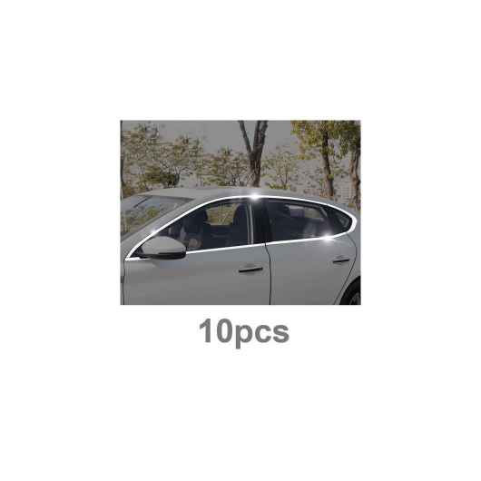 適用: MG MG6 2018 ウインドウ トリム ステンレス スチール 装飾 10ピース AL-PP-6370 AL Exterior parts for cars