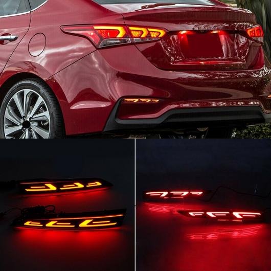 適用: ヒュンダイ/現代/HYUNDAI アクセント 2017-2019 LED リア バンパー リフレクター ブレーキ ライト フォグ ライト ランプ インジケーター ライト テールライト AL-PP-7132 AL Car parts