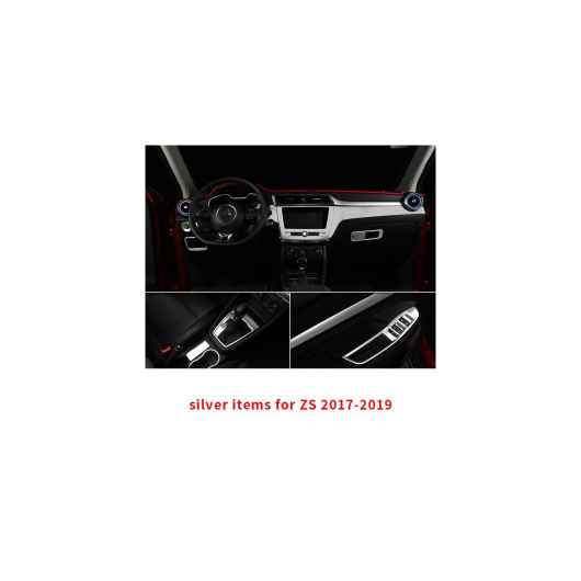 シルバー 適用: MG ZS 2017-2019 ウインドウ スイッチ パネル ギアシフト パネル サウンド ホーン エア コンディション 吹き出し口 装飾 フレーム AL-PP-7068 AL Interior parts for cars