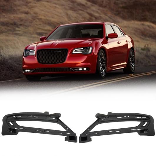 フロント フォグライト ランプ デコ カバー トリム 適用: クライスラー/CHRYSLER 300 2015-2020 68227212AB 68227213AB ブラック AL-PP-7624 AL Car parts