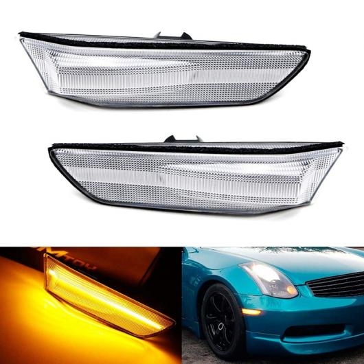 LED フロント フェンダー サイド マーカー ライト ウインカー ライト 適用: インフィニティ/INFINITI G35 クーペ スカイライン V35 2003-2007 クリア レンズ AL-PP-7591 AL Car parts