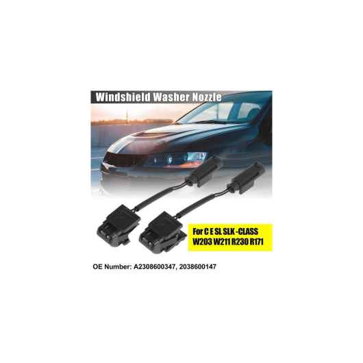 左＆右 シールド ウォッシャー スプレー ノズル ジェット 2308600347 適用: メルセデス-ベンツ C E SL SLK-クラス W203 W211 R230 R171 ブラック AL-PP-8853 AL Car parts