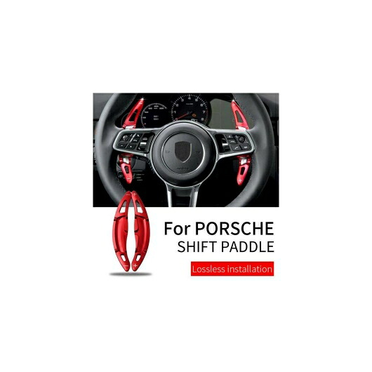 レッド アルミニウム ステアリング ホイール DGS シフト パドル シフター エクステンション 適用: ポルシェ/PORSCHE カイエン パナメーラ 911 ケイマン/ボクスター 718 タイプ001 AL-QQ-1134 AL Car parts|オートパーツエージェンシー2号店