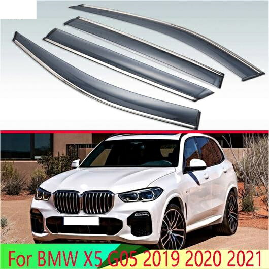 適用: BMW X5 G05 2019 2020 2021 プラスチック エクステリア バイザー 吹き出し口 シェード ウインドウ サン レイン ガード デフレクター 4ピース AL-QQ-3210 AL Exterior parts for cars