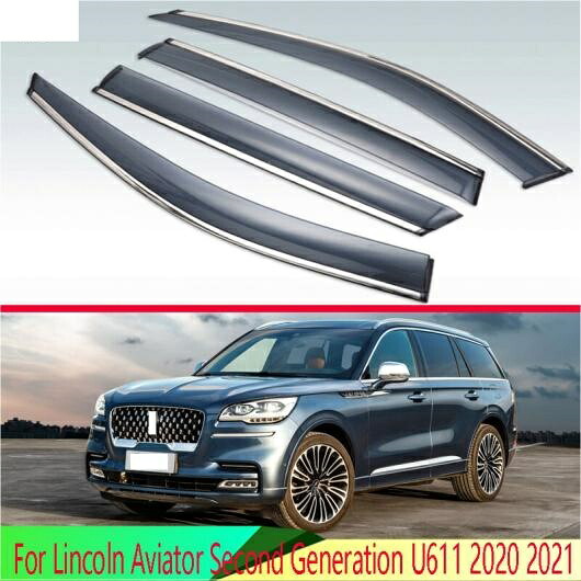 適用: リンカーン/LINCOLN アビエーター 第二世代 U611 2020 2021 プラスチック エクステリア バイザー 吹き出し口 シェード ウインドウ サン レイン ガード デフレクター 4ピース AL-QQ-3233 AL Exterior parts for cars｜オートパーツエージェンシー2号店