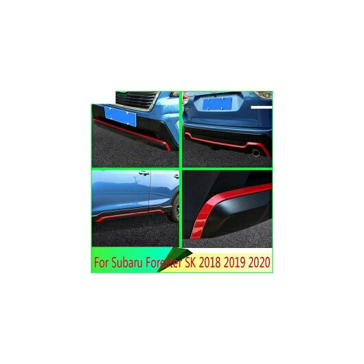 適用: スバル フォレスター 2018 2019 2020 レッド サイド ドア ライン ガーニッシュ ボディ トリム フロント + リア バンパー エクステリア アクセサリー AL-QQ-3198 AL Exterior parts for cars｜オートパーツエージェンシー2号店