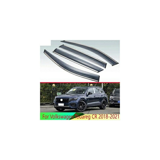 適用: フォルクスワーゲン/VOLKSWAGEN トゥアレグ CR 2018-2021 プラスチック エクステリア バイザー 吹き出し口 シェード ウインドウ サン レイン ガード デフレクター 4ピース AL-QQ-3214 AL Exterior parts for cars｜オートパーツエージェンシー2号店