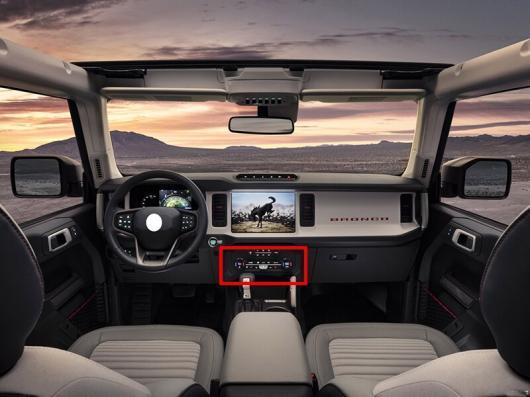 AL適用:フォード/FORDブロンコスポーツ20212022ピアノブラックセントラルコンソールアジャスターフレーム装飾AL-QQ-3603