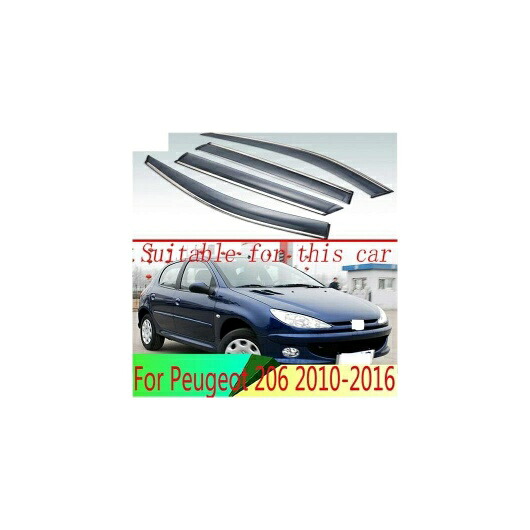 適用: プジョー/PEUGEOT 206 2010-2016 プラスチック エクステリア バイザー 吹き出し口 シェード ウインドウ サン レイン ガード デフレクター 4ピース AL-QQ-3748 AL Car parts｜オートパーツエージェンシー2号店