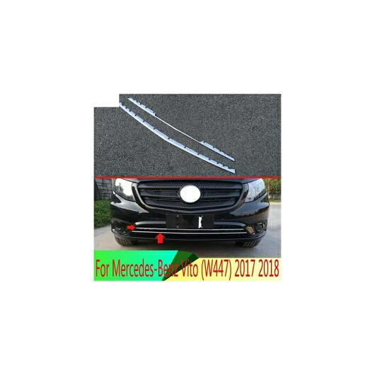 適用: メルセデス・ベンツ ヴィト W447 2017 2018 ABS クローム フロント グリル アクセント カバー ロワー メッシュ トリム AL-QQ-3801 AL Car parts