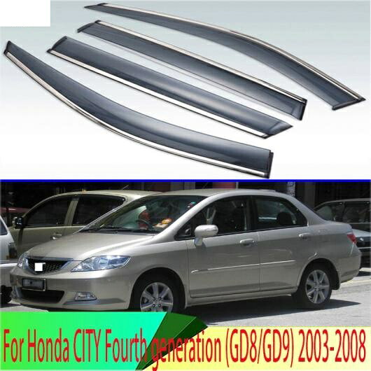 適用: ホンダ シティ 4代目 GD8/GD9 2003-2008 セダン プラスチック エクステリア バイザー 吹き出し口 シェード ウインドウ サン レイン ガード AL-QQ-4477 AL Exterior parts for cars|オートパーツエージェンシー2号店