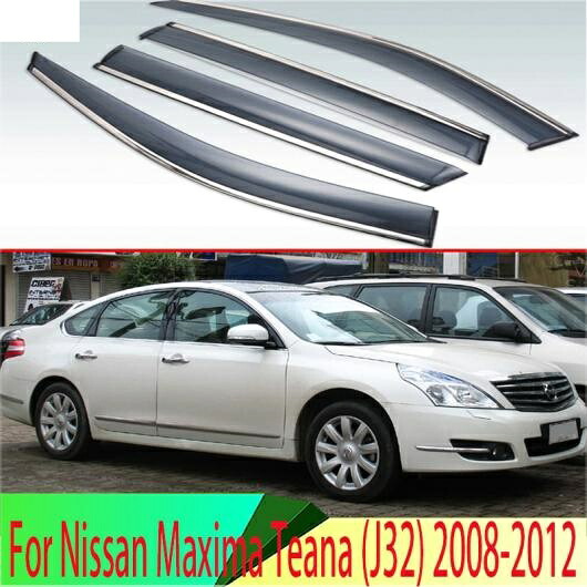 適用: 日産 マキシマ ティアナ J32 2008-2012 プラスチック エクステリア バイザー 吹き出し口 シェード ウインドウ サン レイン ガード デフレクター 4ピース AL-QQ-4504 AL Exterior parts for cars|オートパーツエージェンシー2号店