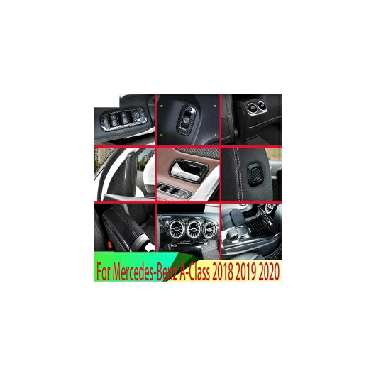 適用: メルセデス・ベンツ A-クラス A180 A200 A250 V177/W177 2018 2019 2020 カーボンファイバー調 インサイド インテリア カバー トリム フル セット 25ピース AL-QQ-4348 AL Interior parts for cars｜オートパーツエージェンシー2号店 40,170円
