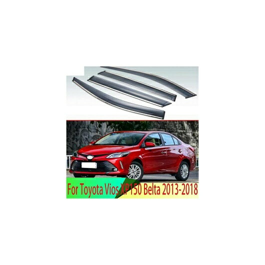 適用: トヨタ ヴィオス XP150 ベルタ 2013 2014 2015 2016 2017 2018 プラスチック エクステリア バイザー 吹き出し口 シェード ウインドウ サン レイン ガード デフレクター 4ピース AL-QQ-4357 AL Exterior parts for cars｜オートパーツエージェンシー2号店