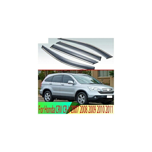適用: ホンダ CRV CR-V 2007 2008 2009 2010 2011 プラスチック エクステリア バイザー 吹き出し口 シェード ウインドウ サン レイン ガード デフレクター 4ピース AL-QQ-4480 AL Exterior parts for cars