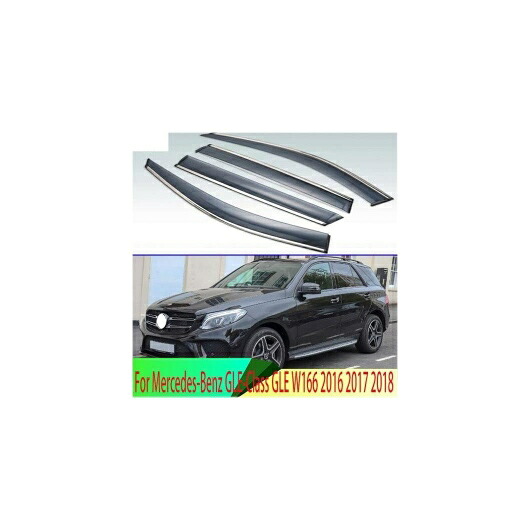 適用: メルセデス・ベンツ GLE-クラス GLE W166 2016 2017 2018 プラスチック エクステリア バイザー 吹き出し口 シェード ウインドウ サン レイン ガード デフレクター 4ピース AL-QQ-4532 AL Exterior parts for cars｜オートパーツエージェンシー2号店