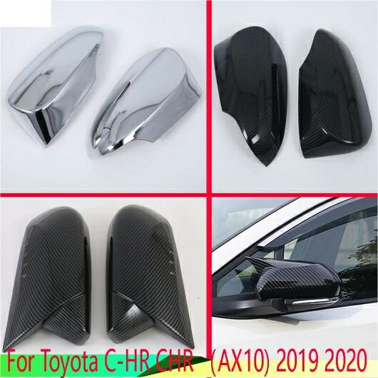 適用: トヨタ C-HR CHR AX10 2019 2020 ABS クローム ドア サイド ミラー カバー トリム リア ビュー キャップ オーバーレイ モールディング AL-QQ-4820 AL Exterior parts for cars