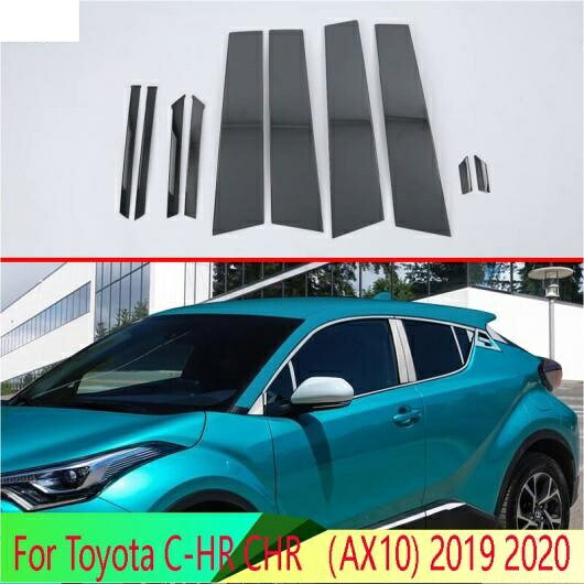 適用: トヨタ C-HR CHR AX10 2019 2020 ステンレス スチール ウインドウ ピラー ポスト カバー トリム AL-QQ-4837 AL Exterior parts for cars