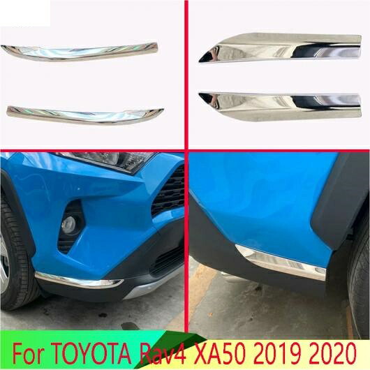 適用: トヨタ RAV4 XA50 2019 2020 ステンレス スチール フロント リア バンパー プロテクター トリム AL-QQ-4861 AL Exterior parts for cars