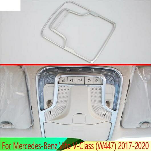 適用: メルセデス・ベンツ ヴィト W447 V-クラス 2017-2020 ABS クローム インテリア ライト リード ライト トリム カバー AL-QQ-5065 AL Interior parts for cars