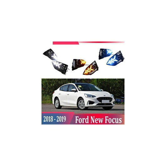 2ピース 適用: フォード/FORD フォーカス 2018-2019 LED デイタイム ランニング ライト DRL フォグランプ ホール イエロー ウインカー ランプ ブルー ナイト ライト AL-QQ-4941 AL Car parts｜オートパーツエージェンシー2号店