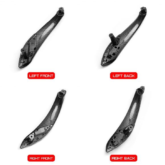 適用: BMW F30 F80 F31 F32 F34 F35 2012-2018 カーボンファイバー パターン インナー ドア ハンドル トリム パネル ハンドル インテリア ドア ハンドル 左 フロント～右 バック AL-QQ-5217 AL Interior parts for cars