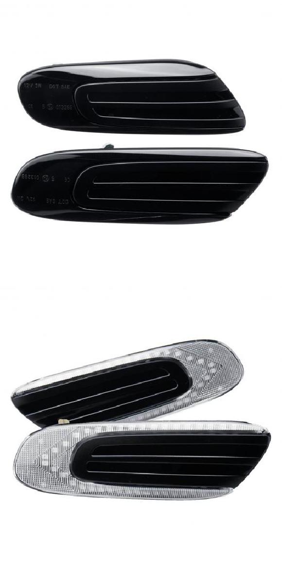1ペア 適用: ミニ クーパー F55 F56 F57 ダイナミック サイド リピーター ランプ LED フロー サイド マーカー ライト ターンシグナルライト 12V パネル ランプ ブラック・クリア AL-QQ-6143 AL Car parts 7,753円