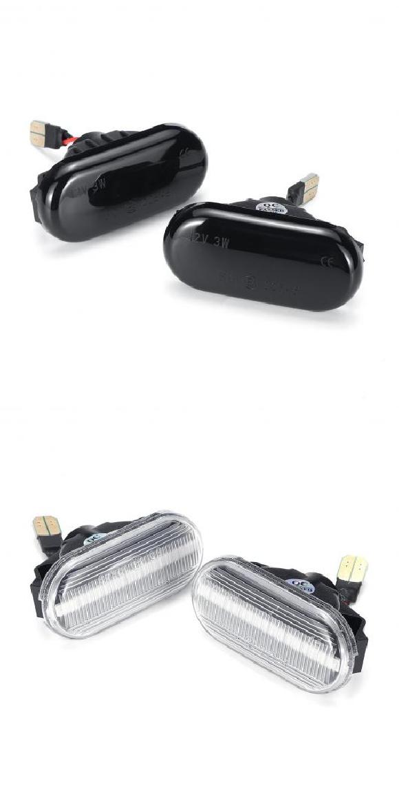 2ピース 適用: 日産 キャシュカイ J10 マイクラ C ダイナミック LED サイド マーカー ライト 12V フロー ターンシグナルライト サイド リピーター ランプ パネル ランプ ブラック・クリア AL-QQ-6323 AL Car parts