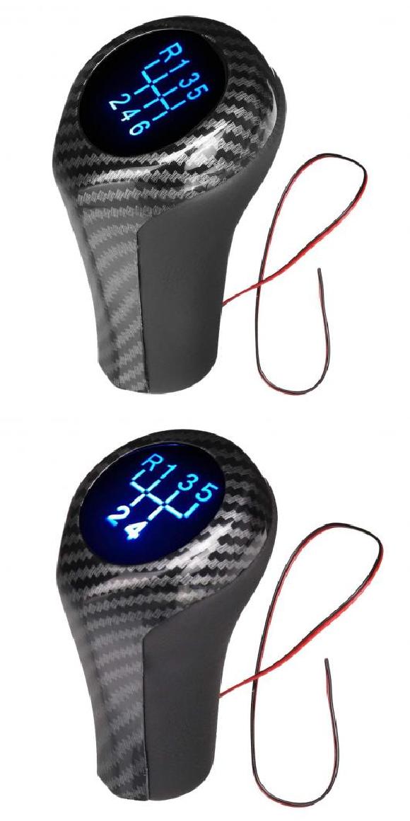 5/6速 LED ギア シフト ノブ W/LED バックライト ABS シフター レバー ハンドル スティック 適用: BMW E46 E90 E91 E92 X1 X3 X5 6速・5速 AL-QQ-6418 AL Car parts