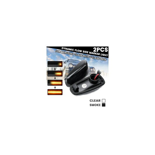 2ピース 適用: メルセデス フォルクスワーゲン/VOLKSWAGEN W210 601/602 W638 ターンシグナルライト LED 12V 3W オート サイド ライト シグナル ランプ サイド インジケーター AL-QQ-6319 AL Car parts|オートパーツエージェンシー2号店