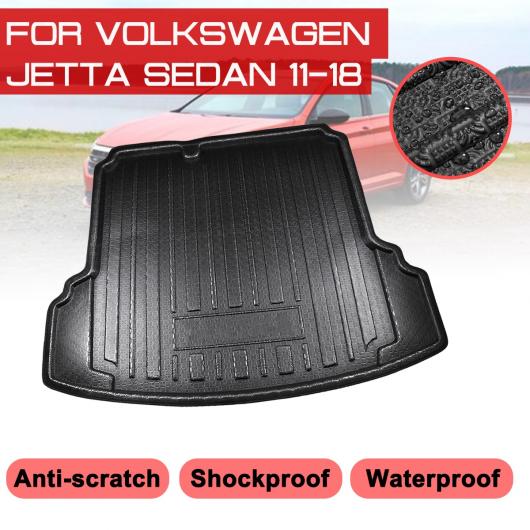 リア トランク ブーツ マット 適用: フォルクスワーゲン/VOLKSWAGEN ジェッタ セダン 2011-2018 防水 フロアマット カーペット アンチ マッド トレイ カーゴ ライナー EVA AL-QQ-7413 AL Car parts